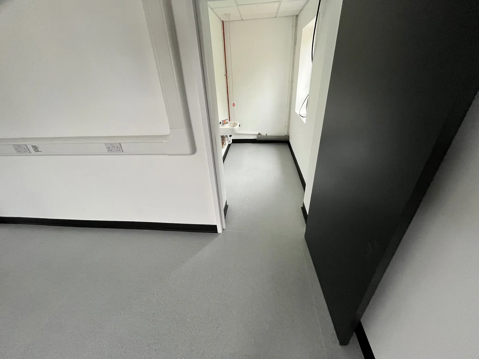 Commercial vinyl flooring installation completed in office environment